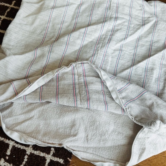 THAILAND Handmade Hemp Pink & Cream Striped Fabric Handwoven Hmong Pillow Cover - Picture 5 of 6